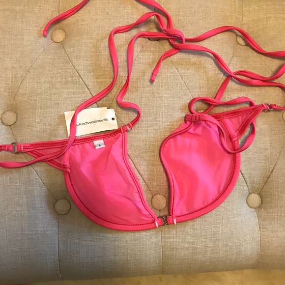 Wicked Weasel 323 Satin Sheer Underwire Top - Size Large - Picture 2 of 4